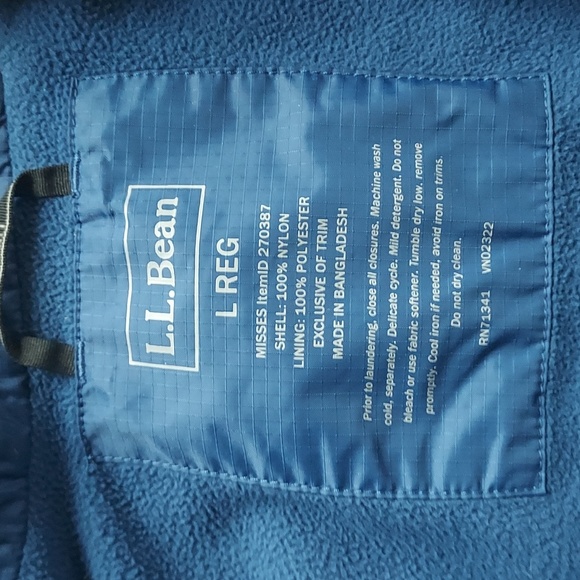 Women's, Large, LL Bean blue coat - Picture 2 of 5